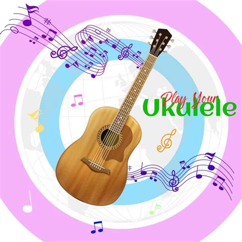 Mundo Brincar Ukulele Vetor Premium