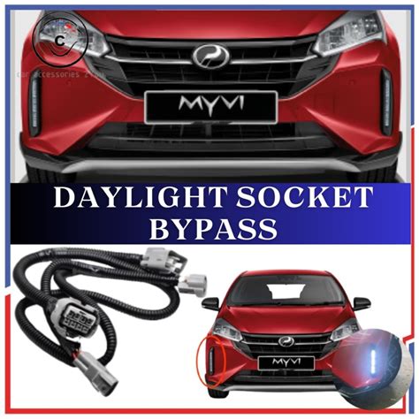 Perodua Myvi 2022 2024 Drl Daylight Led Socket Bypass 2 Pcs Left