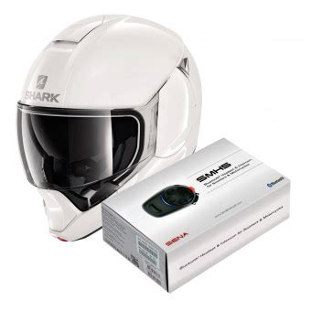 Pack Helmet Intercom Systems Shark Evojet Blank Whu Bluetooth Kit