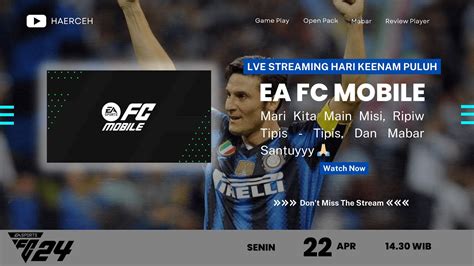 Live Streaming Hari Kelima Puluh Sembilan Game Ea Fc Mobile Misi