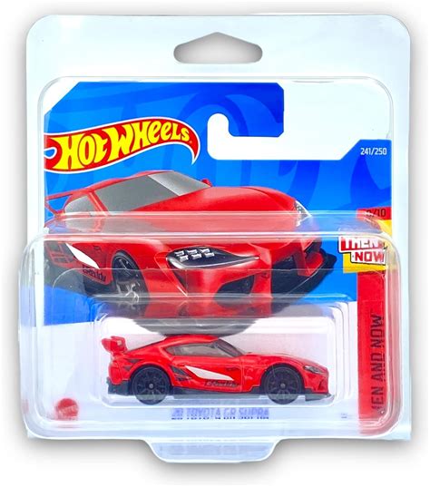 Hot Wheels Toyota GR Supra Red Then And Now Short Card COMES IN A