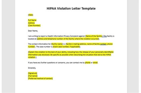 Violation Notice Violation Letter Template Violation Dispute Letter