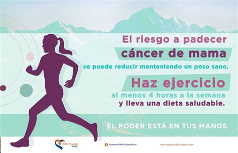 El riesgo a padecer cáncer de mama se puede reducir GNP cuida tu Salud