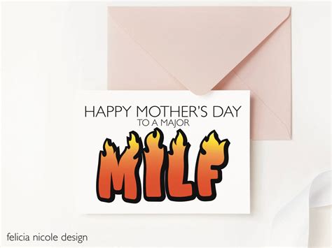 MILF Mothers Day Card Funny Mothers Day Card For Wife Dirty Card For Her Happy Mothers Day