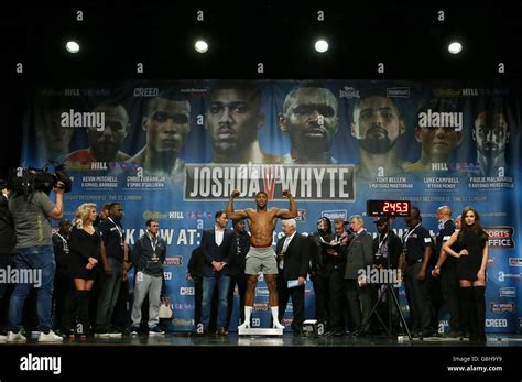 Anthony Joshua V Dillian Whyte Weigh In Indigo At The O2 Anthony Joshua Weighs In For His