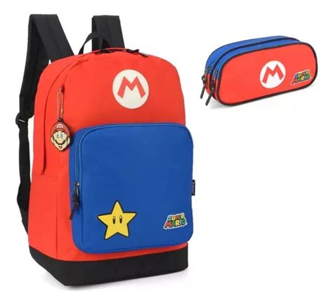 Mochila Costas Juvenil Original Super Mario Bros Parcelamento Sem Juros