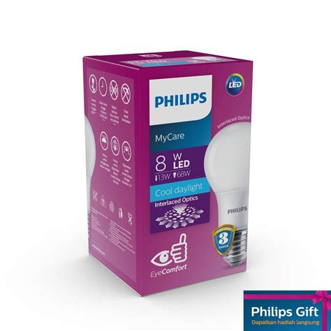 Philips Mycare Ledbulb W E K V Putih Shopee Indonesia