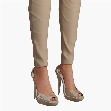 Casual Blonde Woman No Rig D Model Ds Lwo Obj C D Xsi Ma Max Free D