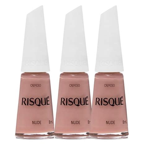 Kit Esmalte Risqué Nude Cremoso Nude ml Shopee Brasil