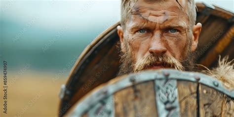 Profile Of A Mighty Viking Warrior In Ancient Norse Society Concept