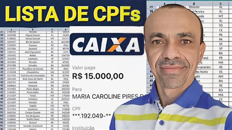 LISTA DE CPFs que RECEBERÃO R 15 000 CAIXA já COMEÇOU ENVIAR as