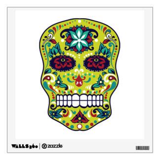 Sugar Skull Wall Decals & Wall Stickers | Zazzle