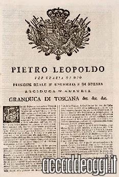 Accadde Oggi Accaddeoggi It Novembre Il Codice Leopoldino