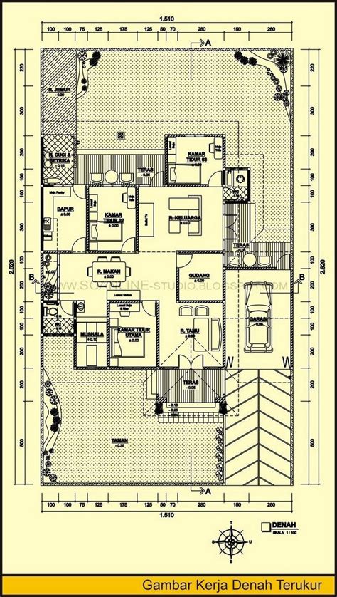 4 Model Denah Lokasi Rumah Minimalis Menarik - Model Rumah