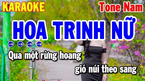 Karaoke Hoa Trinh Nữ Tone Nam Nhạc Sống Bolero Dễ Hát Thanh Hải YouTube