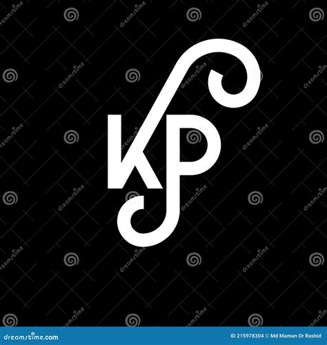 KP Letter Logo Design on Black Background. KP Creative Initials Letter ...