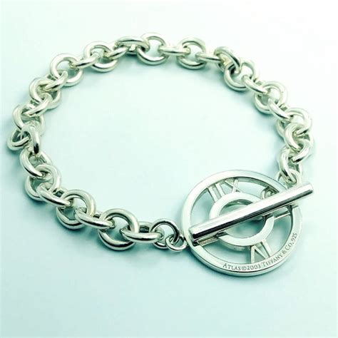 Tiffany And Co 2003 Atlas Sterling Silver Toggle Bracelet 8 ⋆