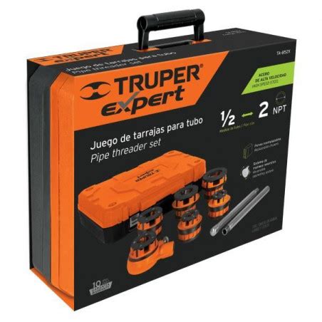 Juegos De Tarrajas Para Tubos 7 Piezas HSS 1 2 2NPT Truper 15721