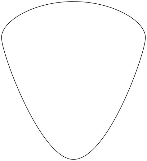 Shape of Guitar Pick | Free Printable Papercraft Templates