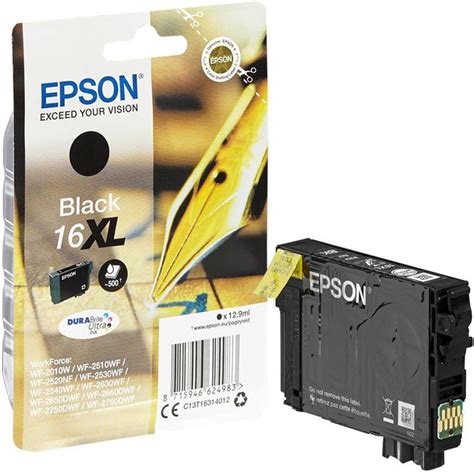 Epson 16XL Füller schwarz Original Druckerpatrone T163140 Böttcher AG