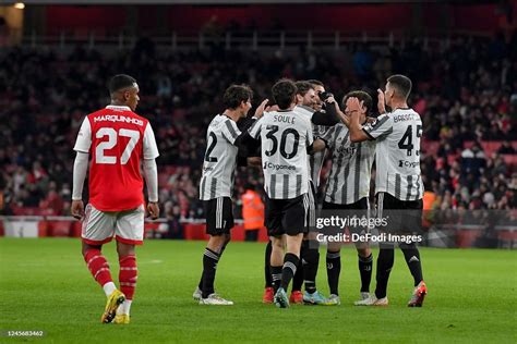 Juventus Players Celebrate Granit Xhakas Own Goal Of Arsenal Fc