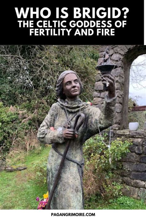 A Statue Is Shown With The Caption Who Is Brigid The Celtic Goddess