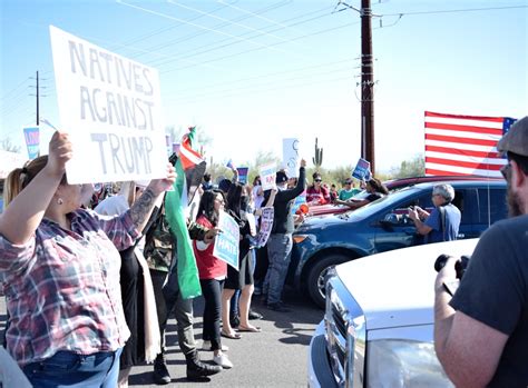 Eyewitness Arizona Protests Confront Trump Shut Down Highway