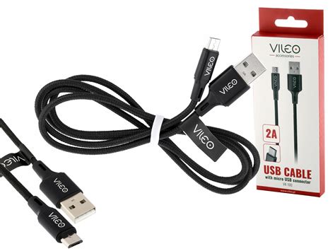 VILEO Kabel Wzmocniony OPLOT Micro USB 1m 2A FAST Sklep Opinie Cena