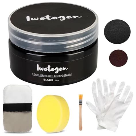 Iwotegen Black Leather Recoloring Balm Leather Repair Kit For Want