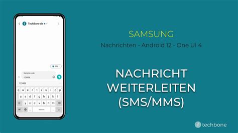 Nachricht Weiterleiten SMS MMS Samsung Android 12 One UI 4