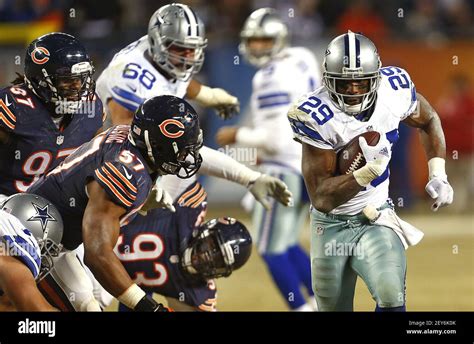 Dallas Cowboys Running Back Demarco Murray 29 Bursts Past Chicago