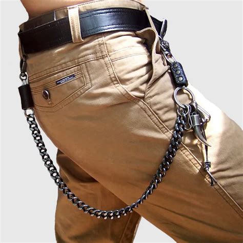 Fashion Punk Hip Hop Trendy Belt Waist Chain Multilayer Male Pants