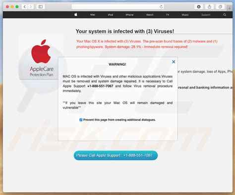 POP UP Arnaque Your System Is Infected With 3 Viruses Mac Étapes de