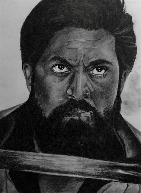 Kgf Chapter 2 Yash Sketch Sketches Art Pencil Art