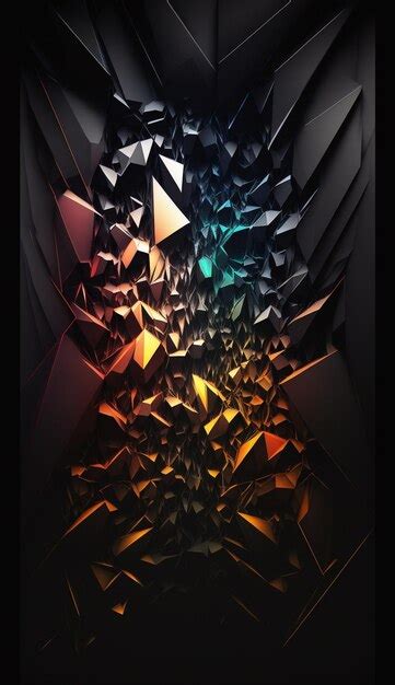 Premium AI Image | A poster with a black background and a colorful design.