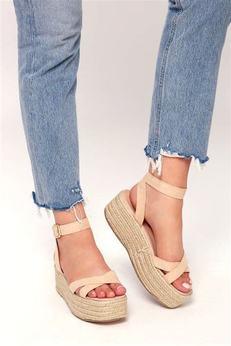 COBI NUDE ESPADRILLE PLATFORM SANDALS Petite Looloo Heel Sandals Outfit Platform Sandals