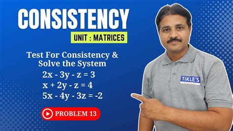 Test For Consistency And Inconsistency Of Matrix For System Of Linear