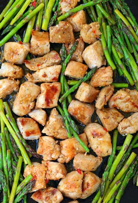 Sheet Pan Lemon Garlic Chicken And Asparagus Easy Chicken Dinner