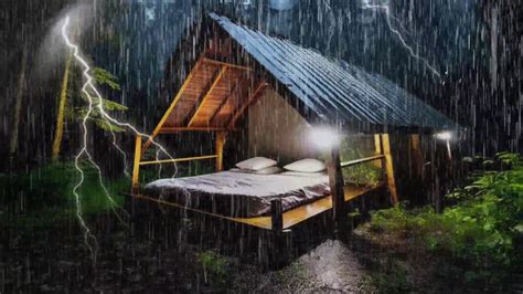 Goodbye Insomnia And Sleep Instantly With Heavy Rain And Thunder Sound