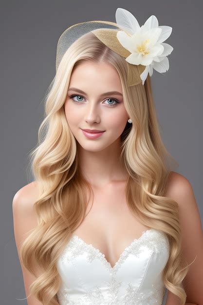 Premium Ai Image Beautiful Blonde Woman With Long Curly Hair And