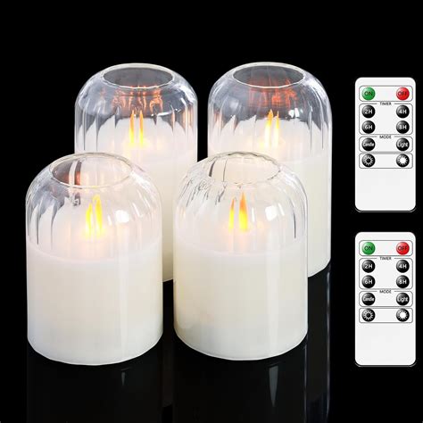 Amazon Lezonic Jar Flameless Candles Battery Operated With Remote