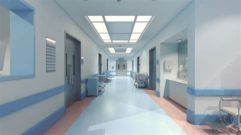 Hospital Corridor 3d Model 239 Max Fbx Obj Free3d