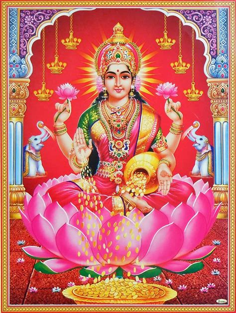 Goddess Lakshmi Poster Goddess Lakshmi Lord Shiva Painting Lakshmi