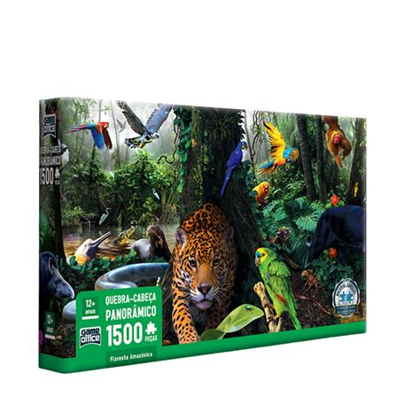 Quebra Cabeca 1500 Pecas - Quebra-Cabeça Floresta Amazônica - 1500 Peças - Bravo Jogos