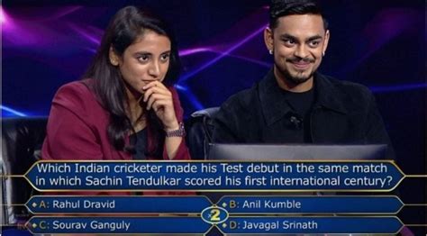 Smriti Mandhana Ishan Kishan Appear On Kbc Duo Got Stuck At A