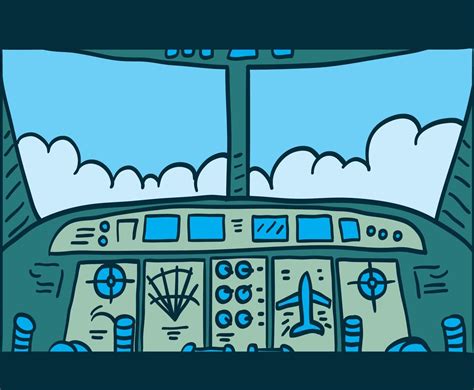 Plane Cockpit Vector Vector Art & Graphics | freevector.com