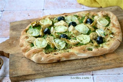 Pinsa Romana Au Pesto De Cima Di Rapa Les Filles à Table