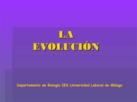 Evolución Ppt