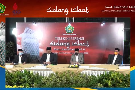 Kemenag Umumkan Hasil Sidang Isbat 1 Ramadhan 2022 Jatuh Pada Hari