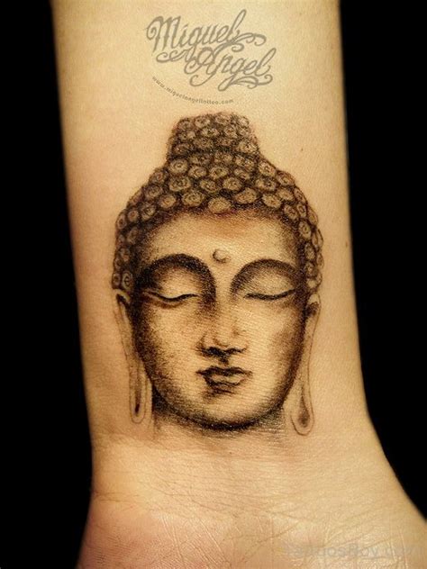 Nice Buddha Face Tattoo - Tattoos Designs